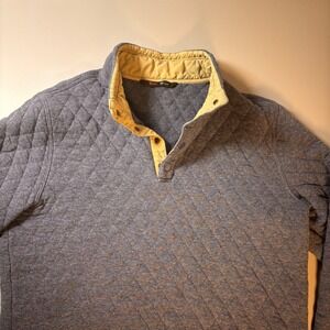 Stoic Quilted Snap‎ Pullover Jacket Mens Large Gray Insulated Outdoor Casual